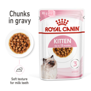 KITTEN GRAVY (WET FOOD - POUCHES) Box of 12x85g - Royal Canin Cat Wet Food in Qatar