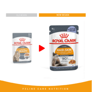 Feline Care Nutrition Hair & Skin Jelly (INTENSE BEAUTY) (WET FOOD - Pouches) 12x85g - Royal Canin Cat Wet Food in Qatar