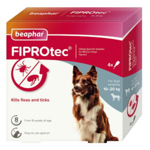 FLEA & TICK TREATMENT- FIPROTEC FOR MEDIUM DOG - 4 PIPETTES - Dog Care in Qatar