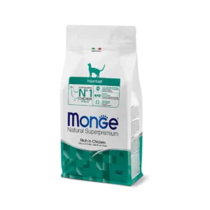 Monge Natural Super Premium Hairball - 1.5KG - Monge Dry Cat Food in Qatar