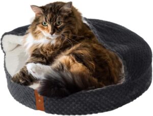 PALOMA CUSHION BED WITH REMOVABLE COVER 45CM - GREY - For Cats in Qatar