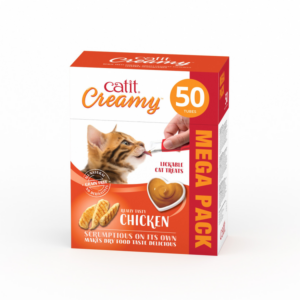 Catit Creamy Treats Mega Pack Chicken, 50 tubes/box - Catit Wet Cat Food in Qatar
