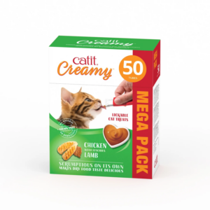 Catit Creamy Treats Mega Pack Chicken with Lamb, 50 tubes/box - Catit Wet Cat Food in Qatar