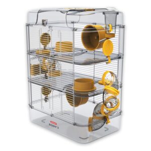 Rody 3 Trio Rodent Cage - Banana Yellow - for Rodents in Qatar
