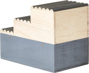 HOME COLOR WOODEN HOUSE WITH ROUND TIMBERS - LARGE/GREY - for Rodents in Qatar