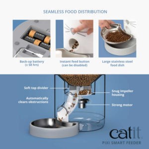 CATIT PIXI SMART DRY FOOD FEEDER - For Cats in Qatar
