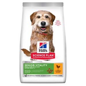 HILL'S SCIENCE PLAN SENIOR VITALITY SMALL & MINI MATURE ADULT 7+ DOG FOOD WITH CHICKEN & RICE - 1.5KG - Hill's Dry Dog Food in Qatar