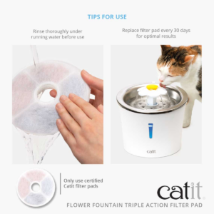 CATIT FLOWER FOUNTAIN TRIPLE ACTION FILTER PAD - 2PCS - Pet Accessories in Qatar