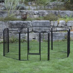 Kerbl Outdoor Pet Enclosure with Door Black - Pet Accessories in Qatar