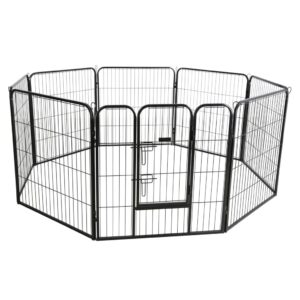 Kerbl Outdoor Pet Enclosure with Door Black - Pet Accessories in Qatar