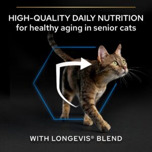 Purina Pro Plan Senior 7+ Longevis Dry Cat Food with Salmon - 3kg - Purina Dry Cat Food in Qatar
