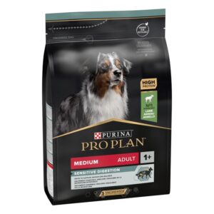 Purina Pro Plan Sensitive Digestion Medium Adult, Dry Dog food with Lamb - 3kg - Purina Dry Dog Food in Qatar