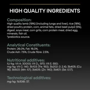 Purina Pro Plan Sensitive Digestion Medium Adult, Dry Dog food with Lamb - 3kg - Purina Dry Dog Food in Qatar