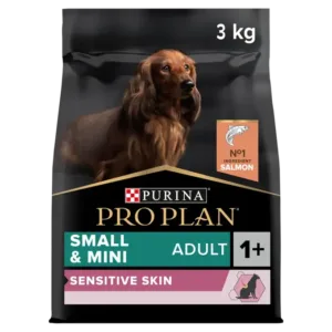 Purina Pro Plan Sensitive Skin Small and Mini Adult, Dry Dog food with Salmon - 3kg - Purina Dry Dog Food in Qatar