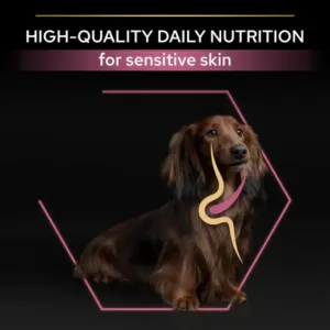 Purina Pro Plan Sensitive Skin Small and Mini Adult, Dry Dog food with Salmon - 3kg - Purina Dry Dog Food in Qatar