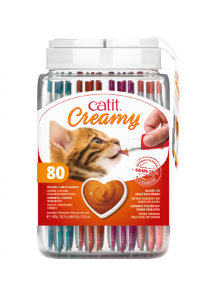 Catit Creamy Lickable Treats Gift Jar 80 x 10g - Pet Treats in Qatar