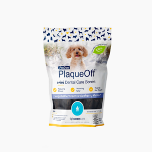 ProDen PlaqueOff Mini Dental Care Bones - Vegetable Fusion & Blueberry 340g - Pet Care in Qatar